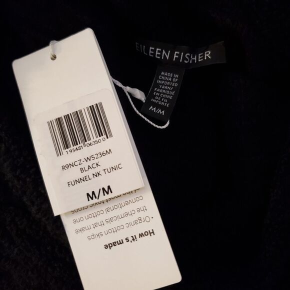 Eileen Fisher Textured Cowl-Neck Sweater in Black - Picture 10 of 13